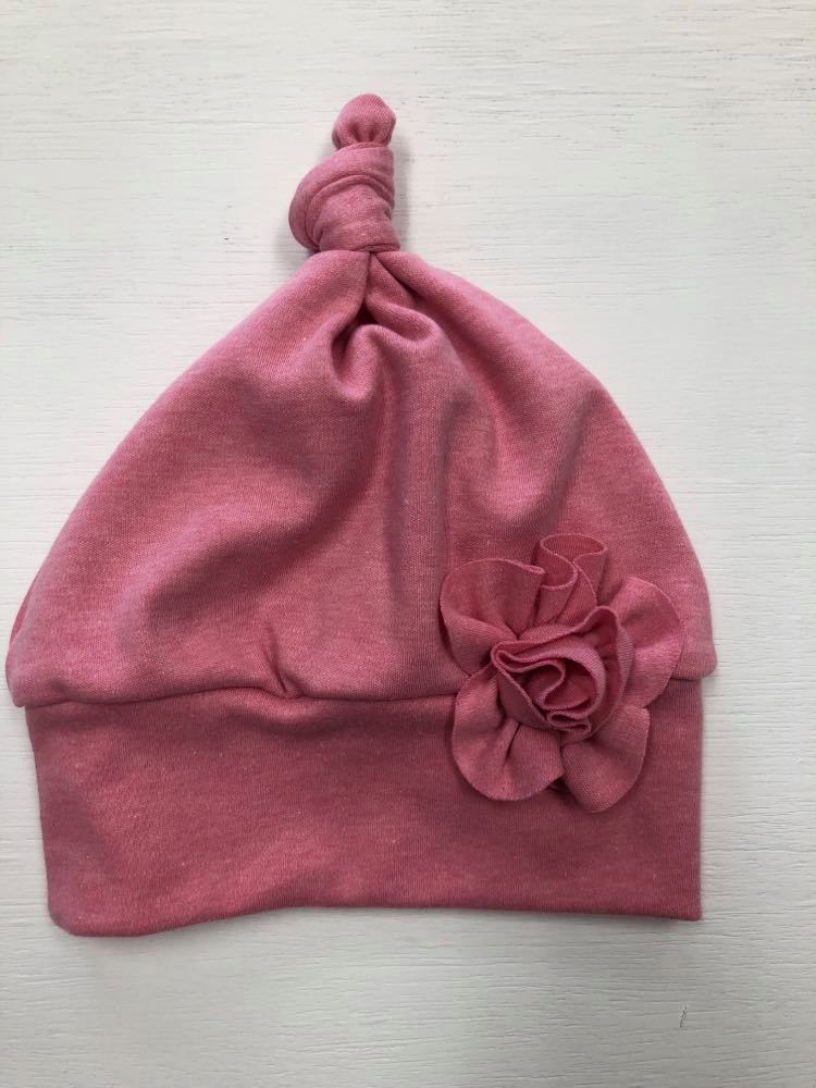 Knit Knot Baby Hat with Rose-Niffers
