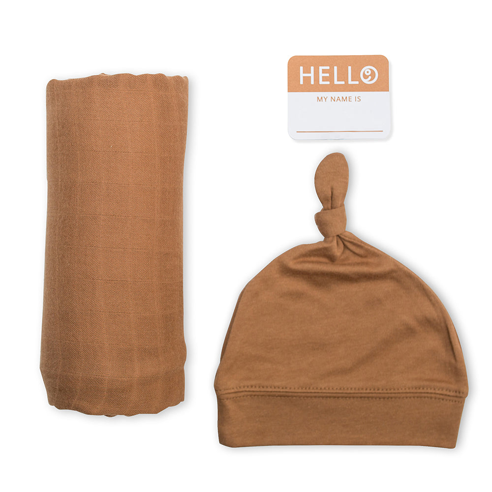 Hello World Blanket & Knotted Hat Sets-Lulujo