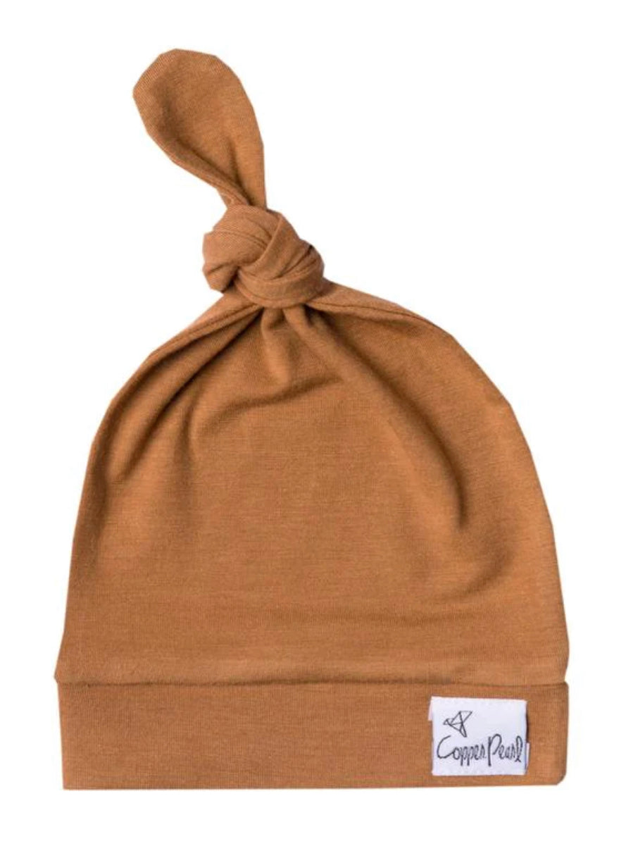 Gender Neutral/Boy Knot Hat-Copper Pearl