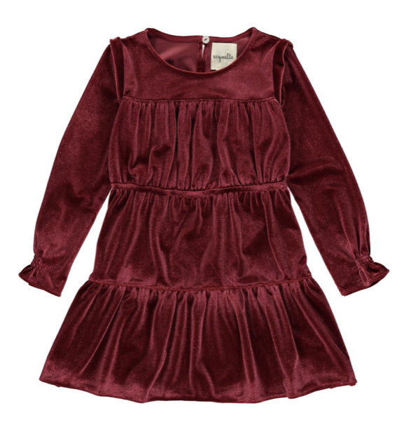 Bennett Dress Velour-Vingette Girls