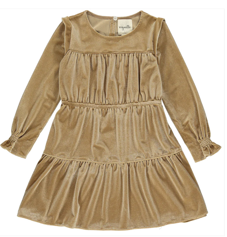 Bennett Dress Velour-Vingette Girls