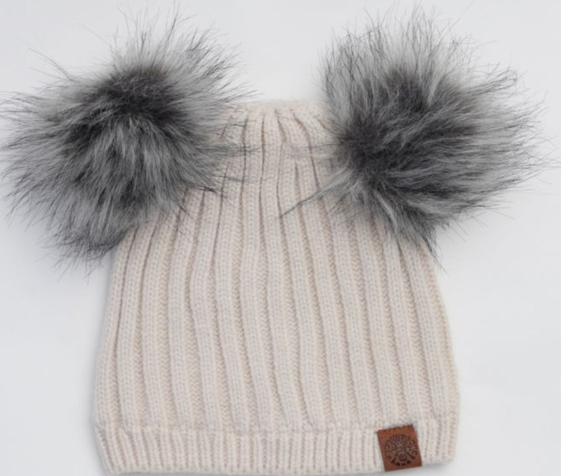 Double Pompom Knit Hat Calikids