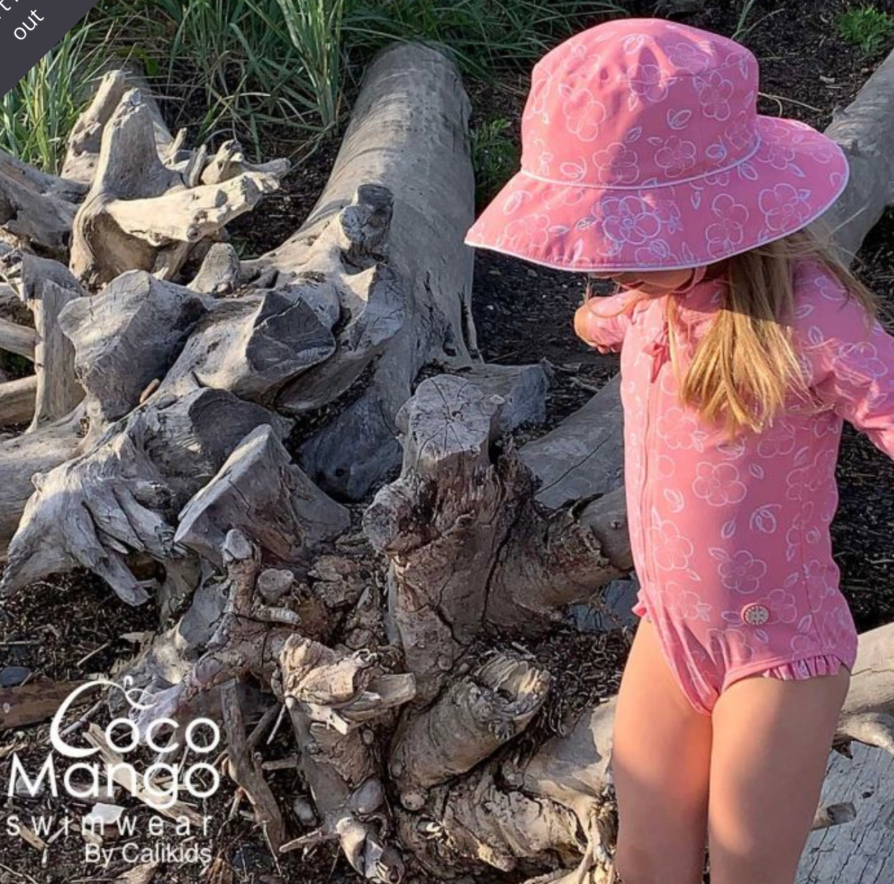 Swim Hats -CaliKids/Strawberry,Mango,Orange Daisies