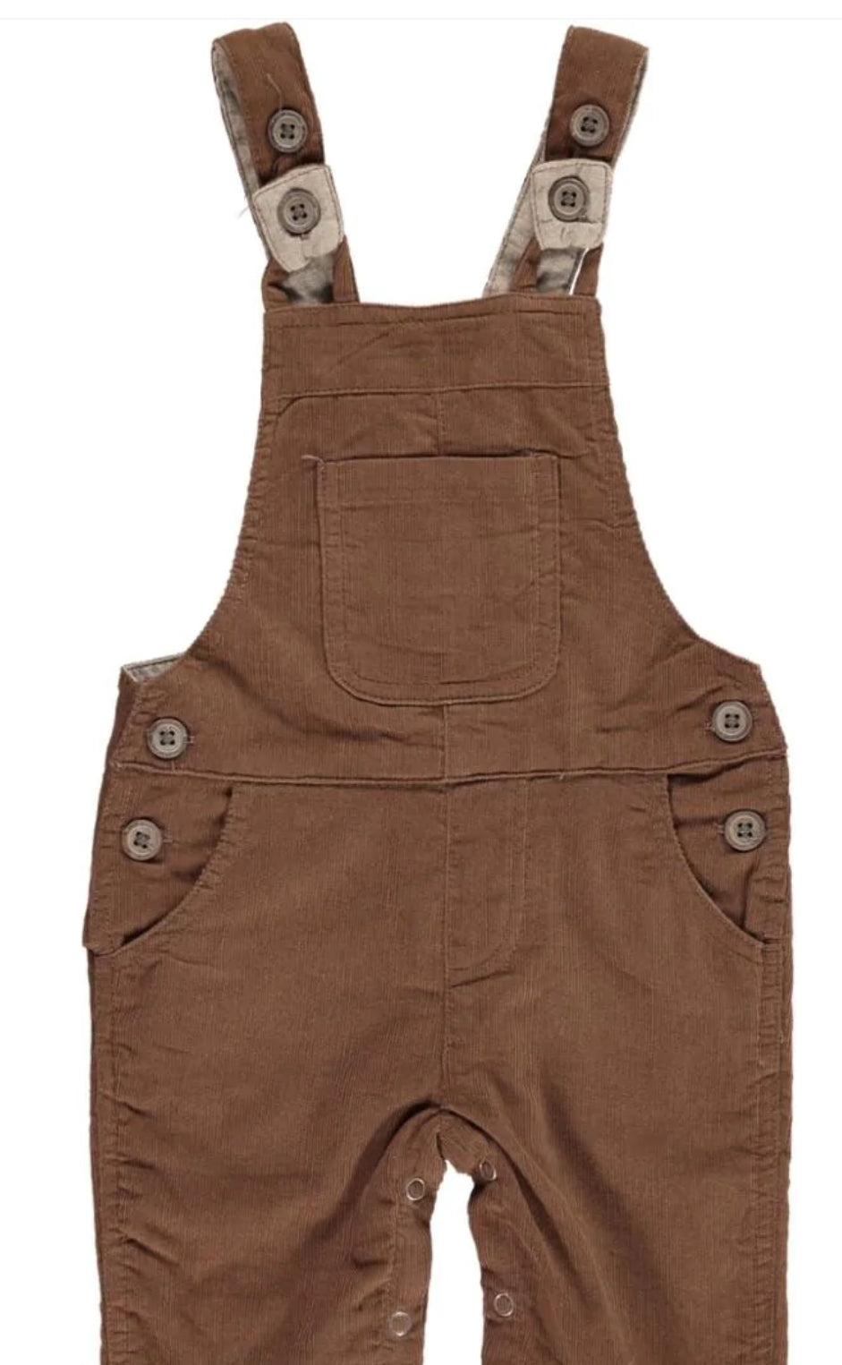 Corduroy overalls, baby overalls, brown overalls