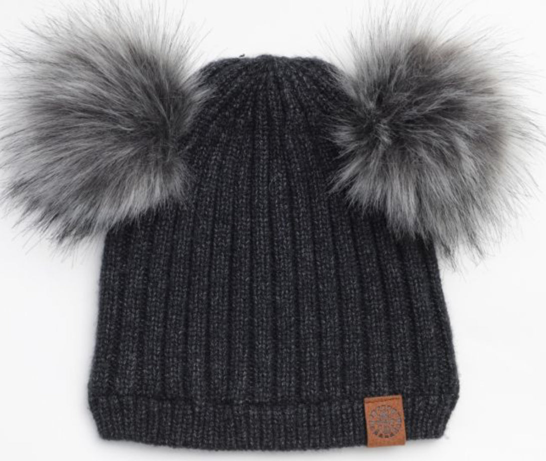 Double Pompom Knit Hat Calikids
