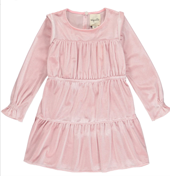 Bennett Dress Velour-Vingette Girls