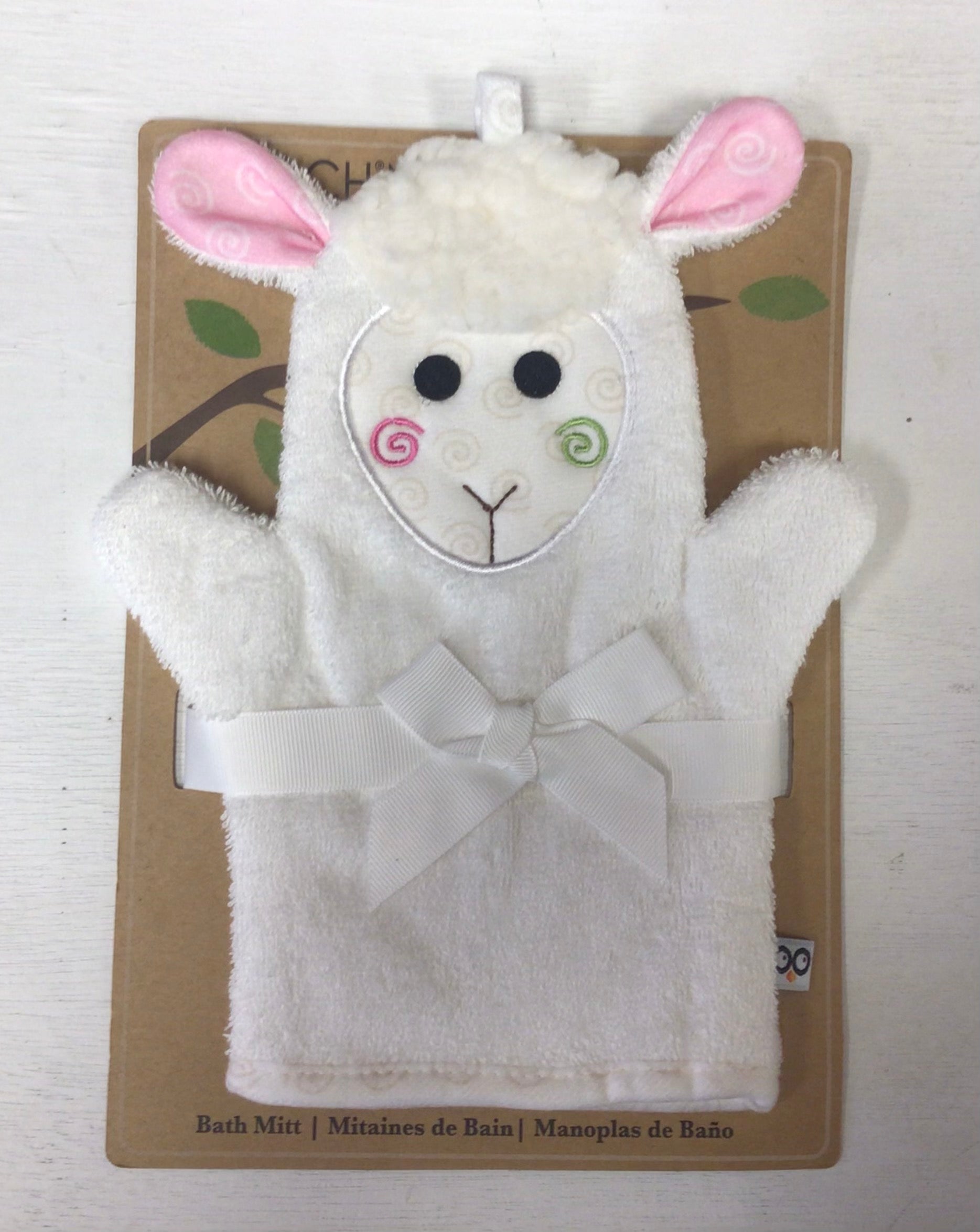 lamb washcloth, fun washcloth, puppet washcloth, zoochini