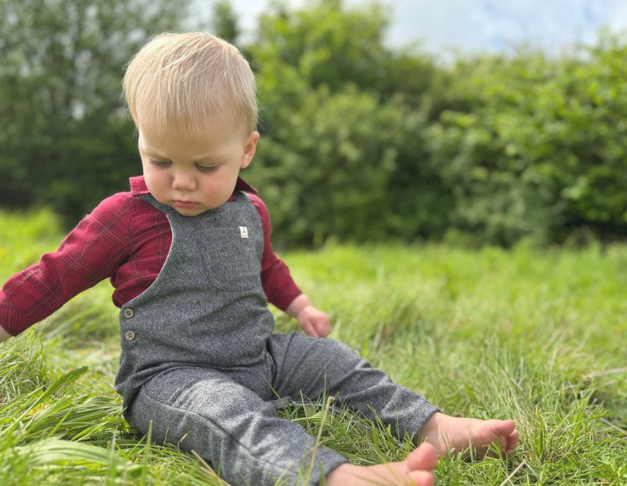 Red And Black Jasper Woven Onesie-Me And Henry