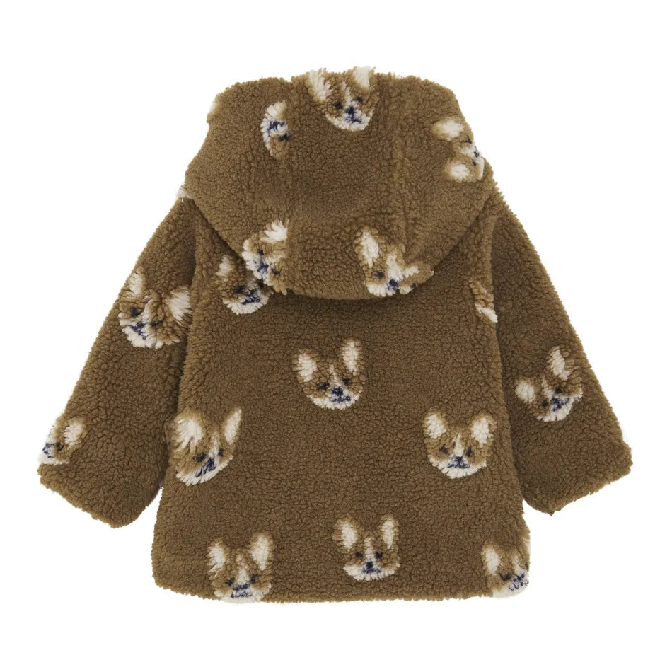 Brown Dogs Knit Lined Sherpa Jacket with Hood and Souris Mini