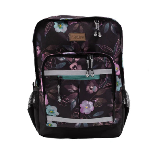 Pink And Blue Floral Backpack-Nano