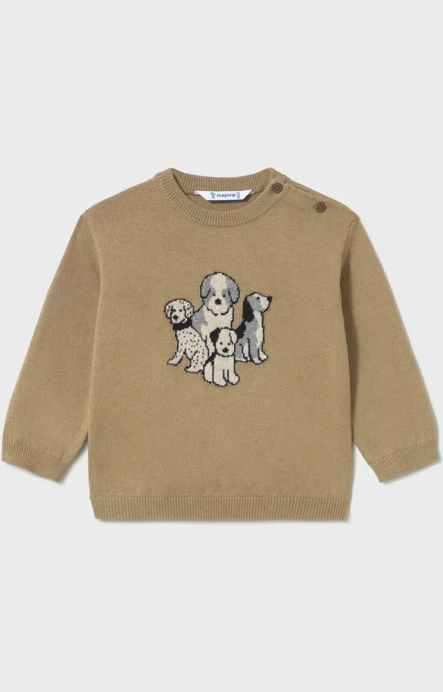 Tan Dog Sweater Baby/Toddler- Mayoral