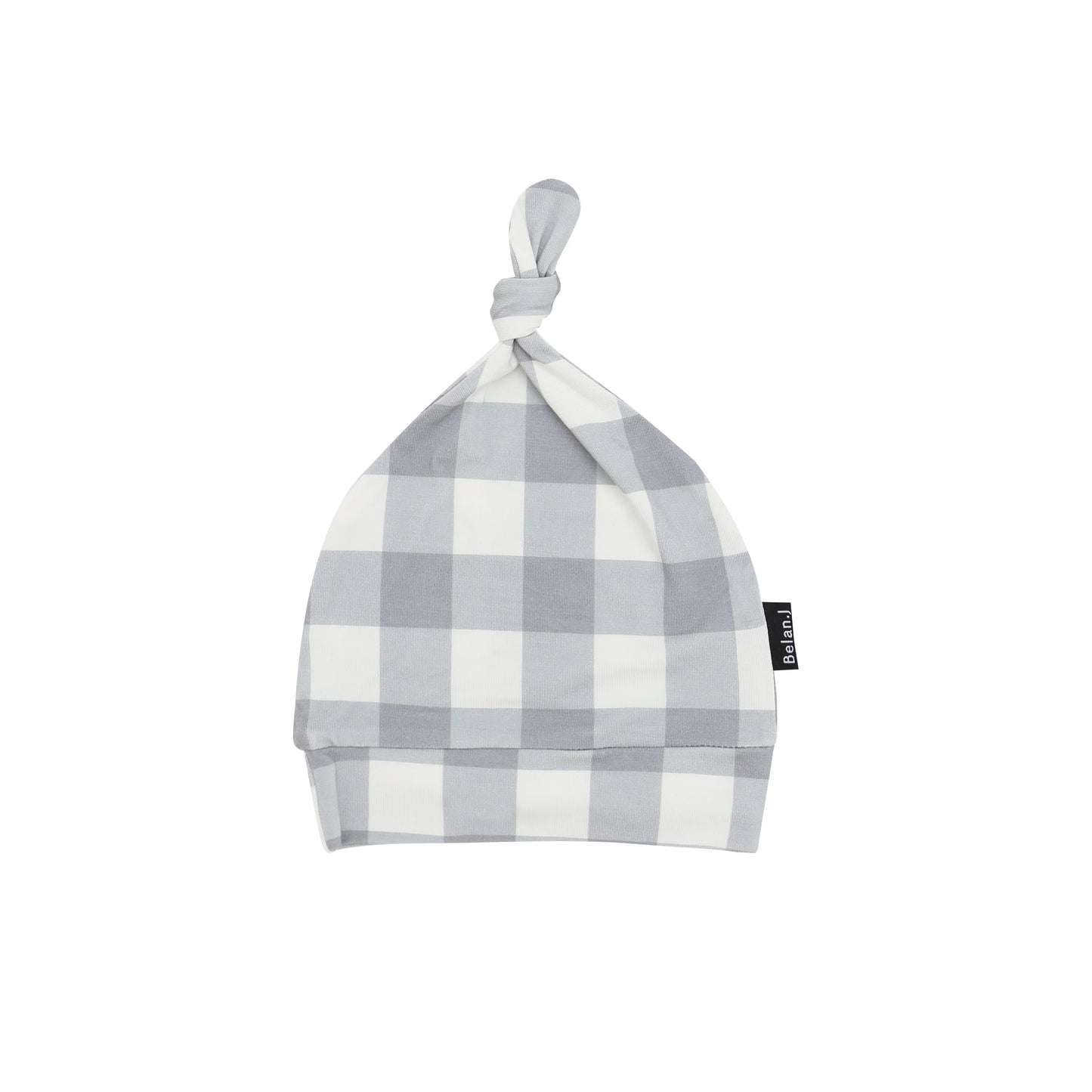 Denim Plaid Bamboo Knotted Hat-Belan.J
