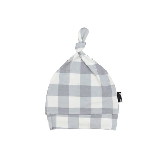 Denim Plaid Bamboo Knotted Hat-Belan.J