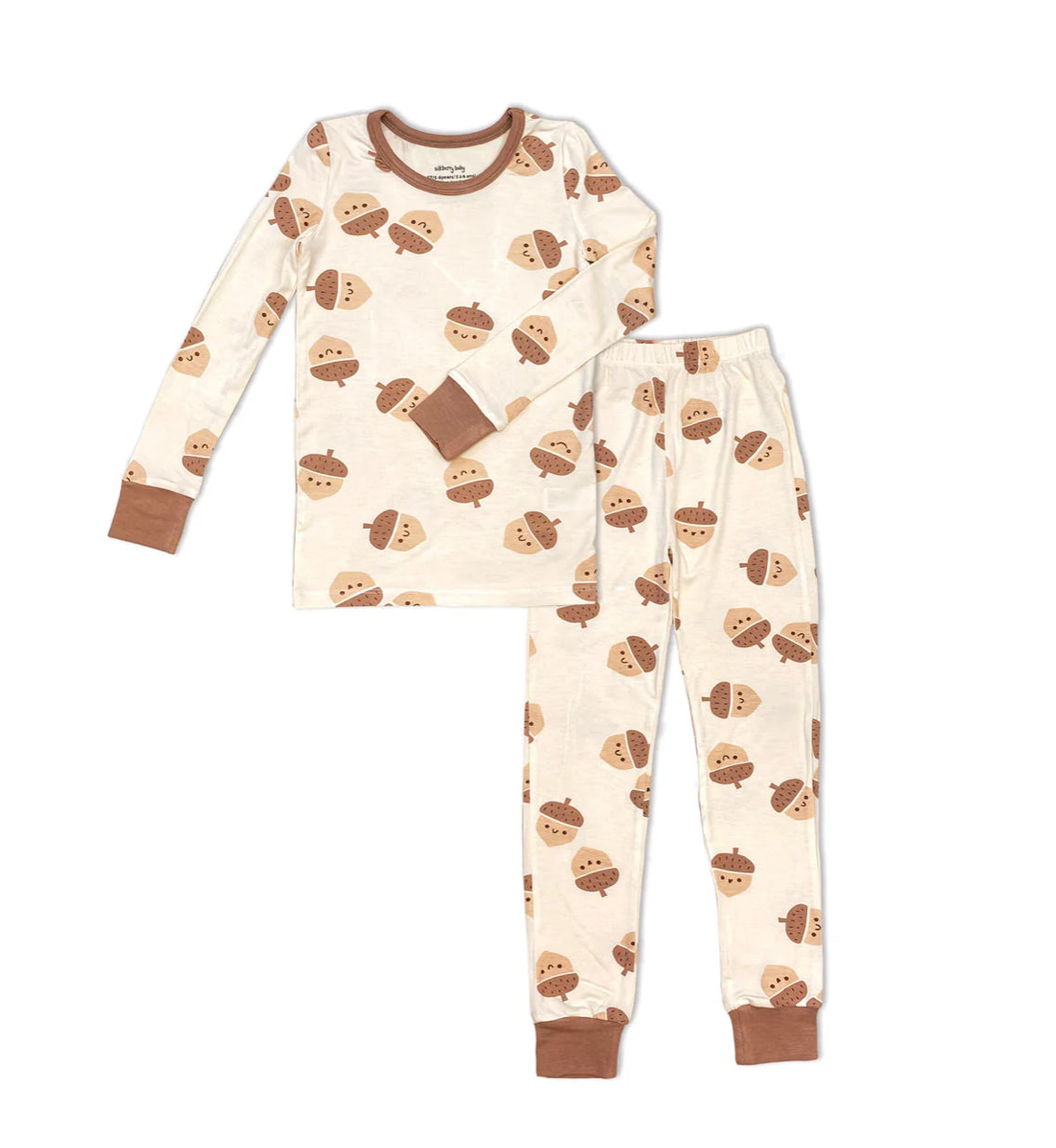 Acorn Pals Print Bamboo Long Sleeve Pajamas-Silkberry