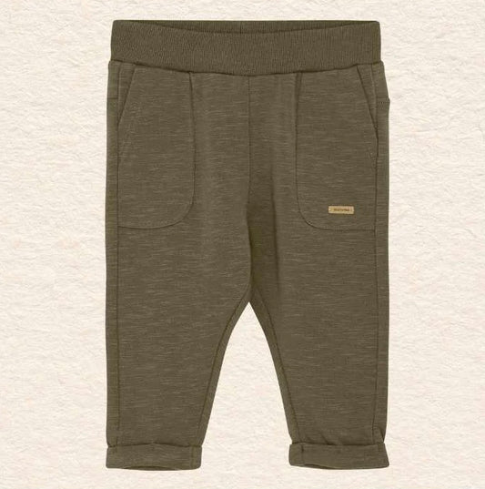 Olive Green Baby Sweat Pants-MinyMo