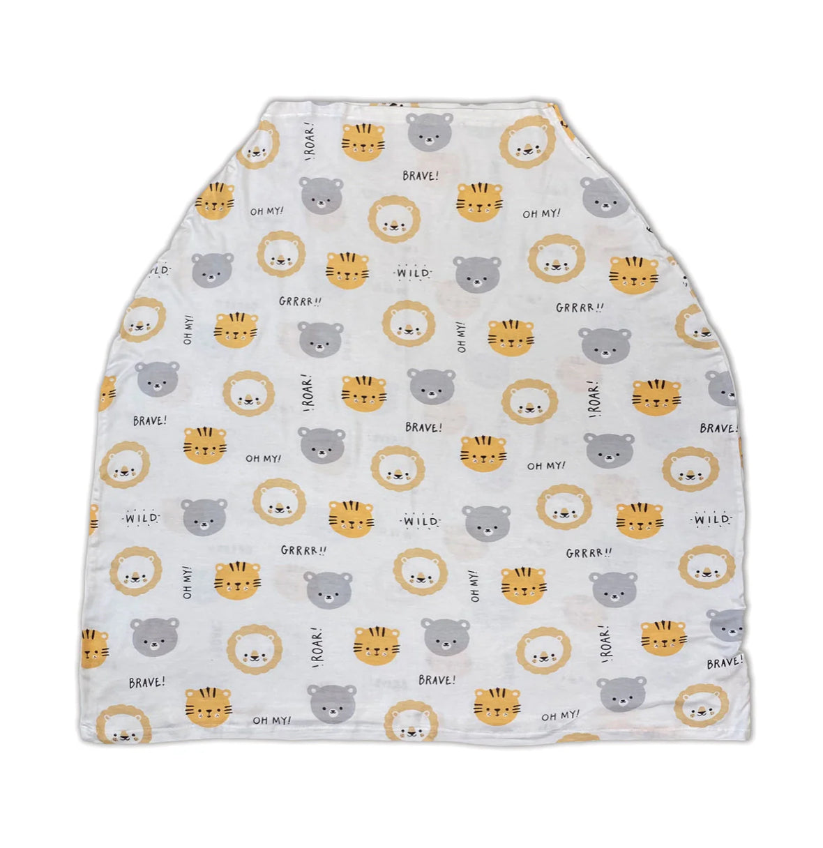 Lion,Tigers, Bears Bamboo Baby Cover & Nursing Poncho-Silkberry