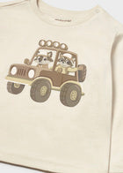 Racoons in Jeep Long Sleeve Ti Shirt- Mayoral