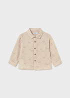 Beige Hedgehog Button Down Collar Long Sleeve Top-Mayoral