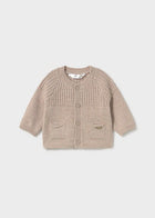 Beige Baby Neutral Button Knit Sweater - Mayoral