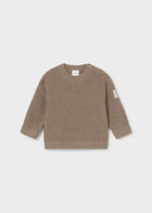 Medium  Brown Organic Knit Baby Sweater - Mayoral