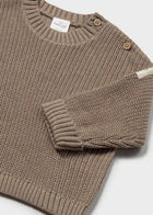 Medium  Brown Organic Knit Baby Sweater - Mayoral