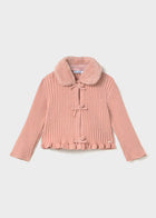 Blush Cardigan With Detachable Collar and Bow detail - Mayoral