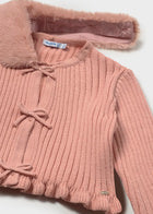 Blush Cardigan With Detachable Collar and Bow detail - Mayoral