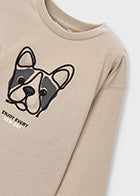 Pug Dog long Sleeve Ti Shirt- Mayoral
