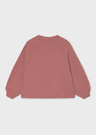 Dusty Rose Daisy Sweatshirt Waist Length- Mayoral
