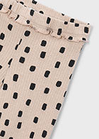 Flare Scalp Legging-Beige with Black dot-Mayoral