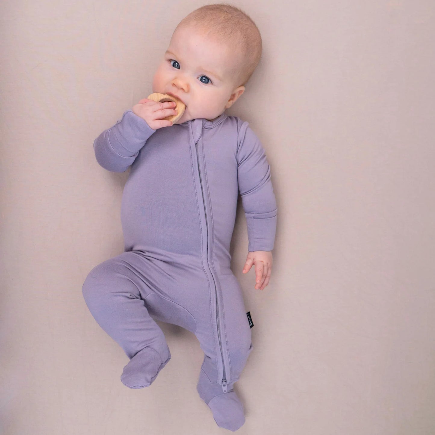 Solid Bamboo Baby Footed Sleeper 2 Colours -Belan.J