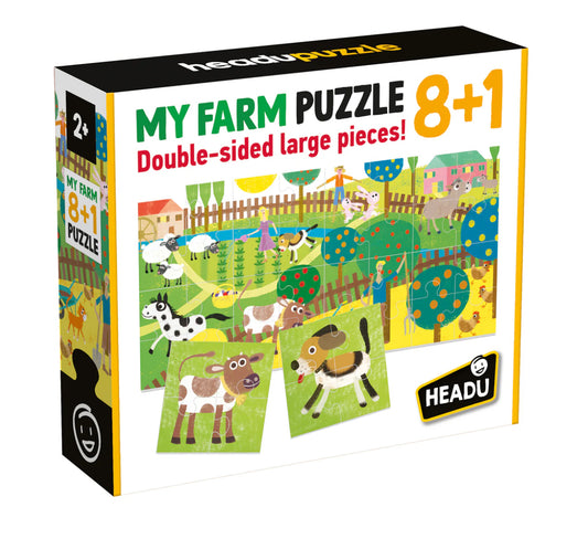 My Farm Puzzle Double Sided Large Pieces-Headu