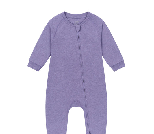 Violet Blooms Bamboo Long Sleeve Footed Sleeper Snug Fit-Nest