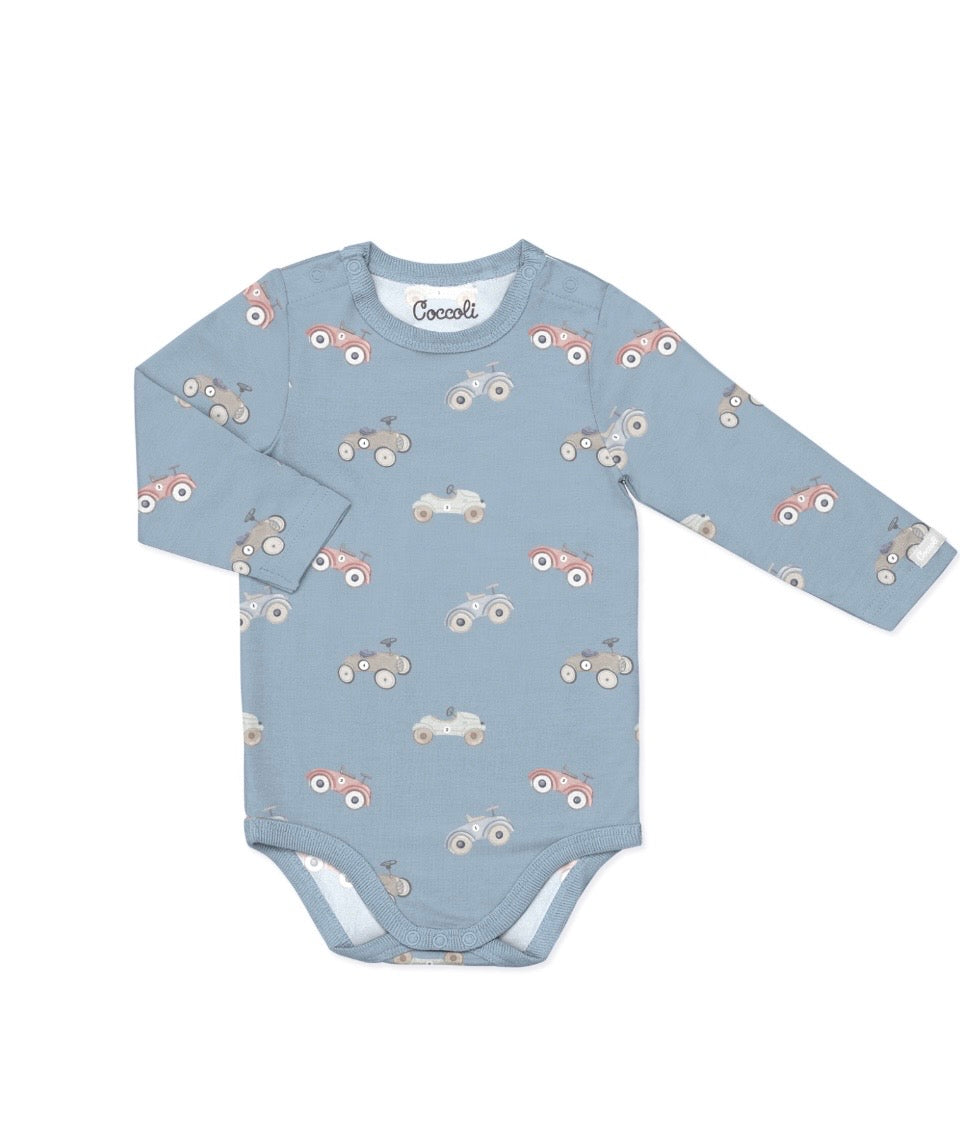 Retro Cars long sleeved onsies -Coccoli