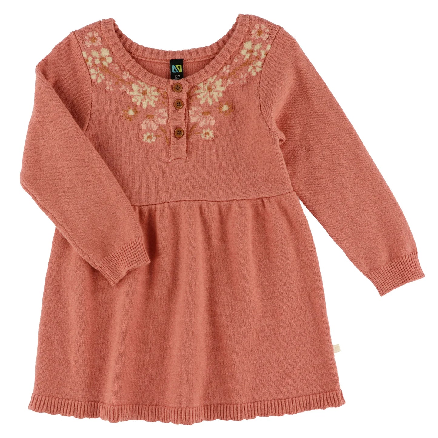 Baby Pink Knit Tunic Dress -Nano