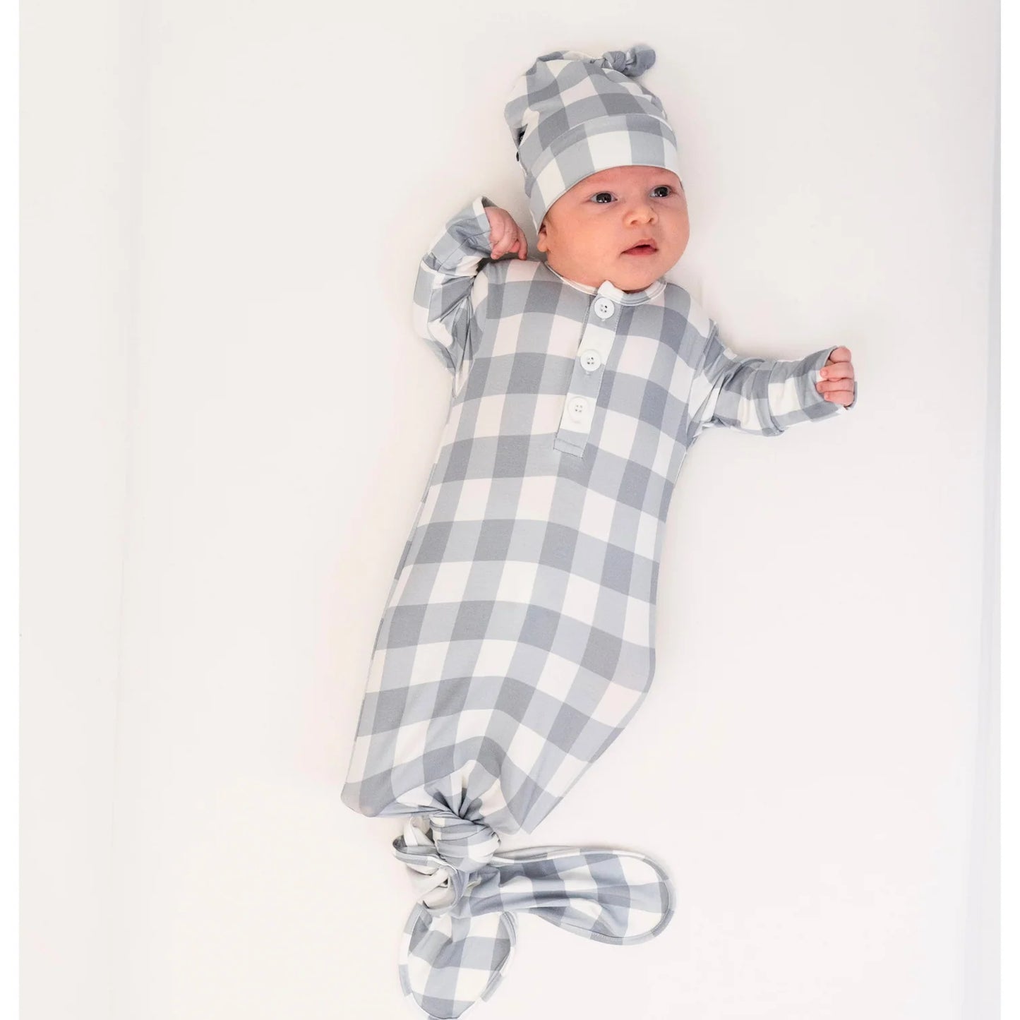 Denim Plaid Sleep Gown-Belan.J