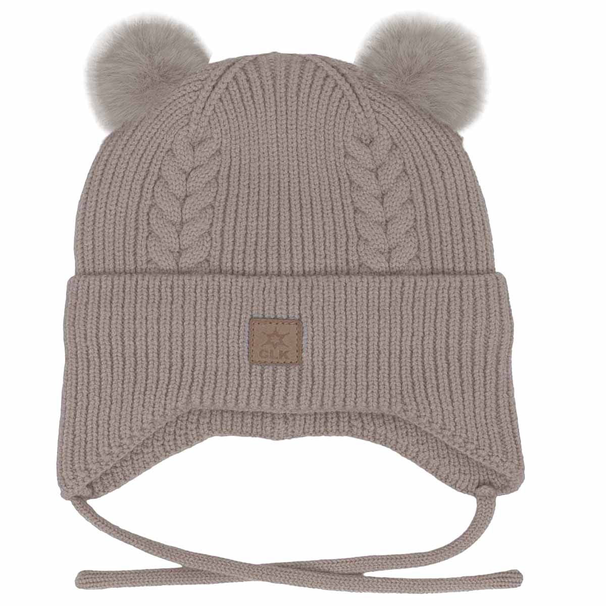 Knit Soft Touch Double PomPom Hat-Calikids