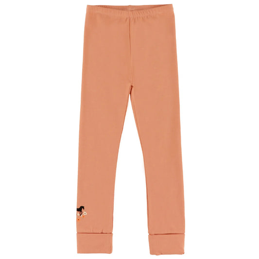 Pink Leggings with Horse on Ankles -Nano