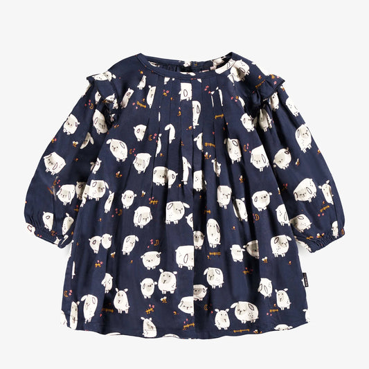 Navy Sheep Dress-Souris Mini