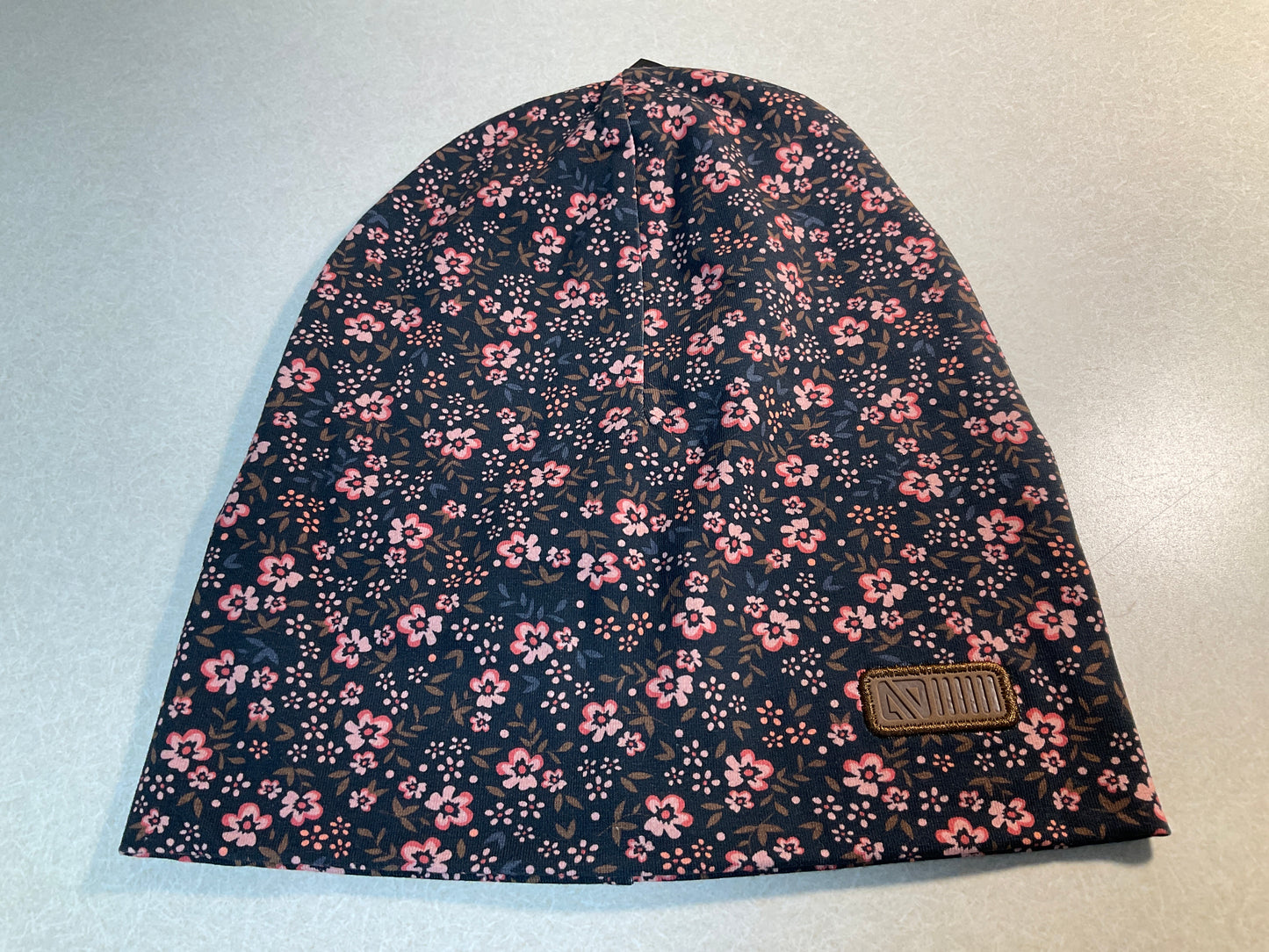 Black Floral Jersey Hat-Nano