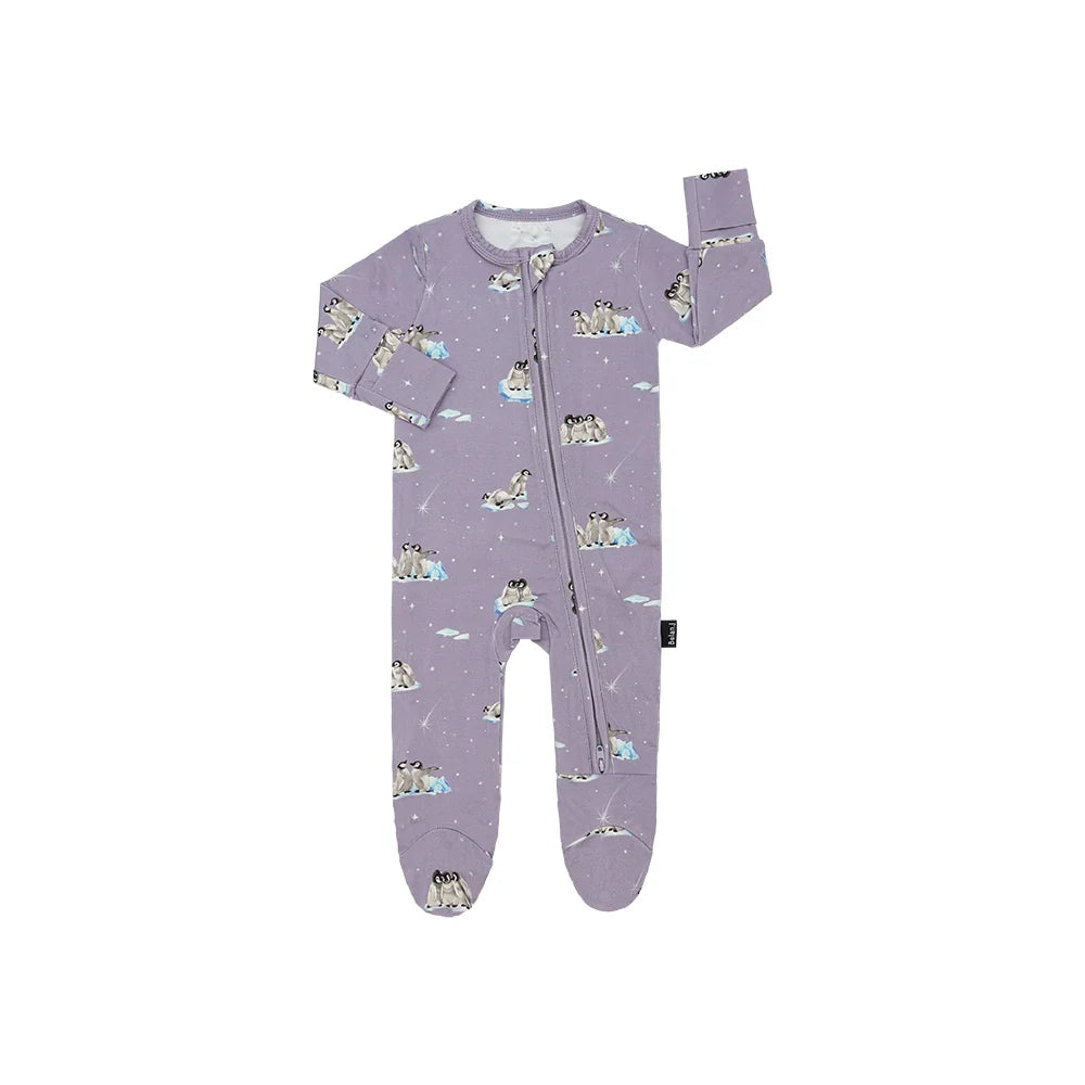 Penguins Bamboo Baby Footed Sleeper 2 Colours -Belan.J
