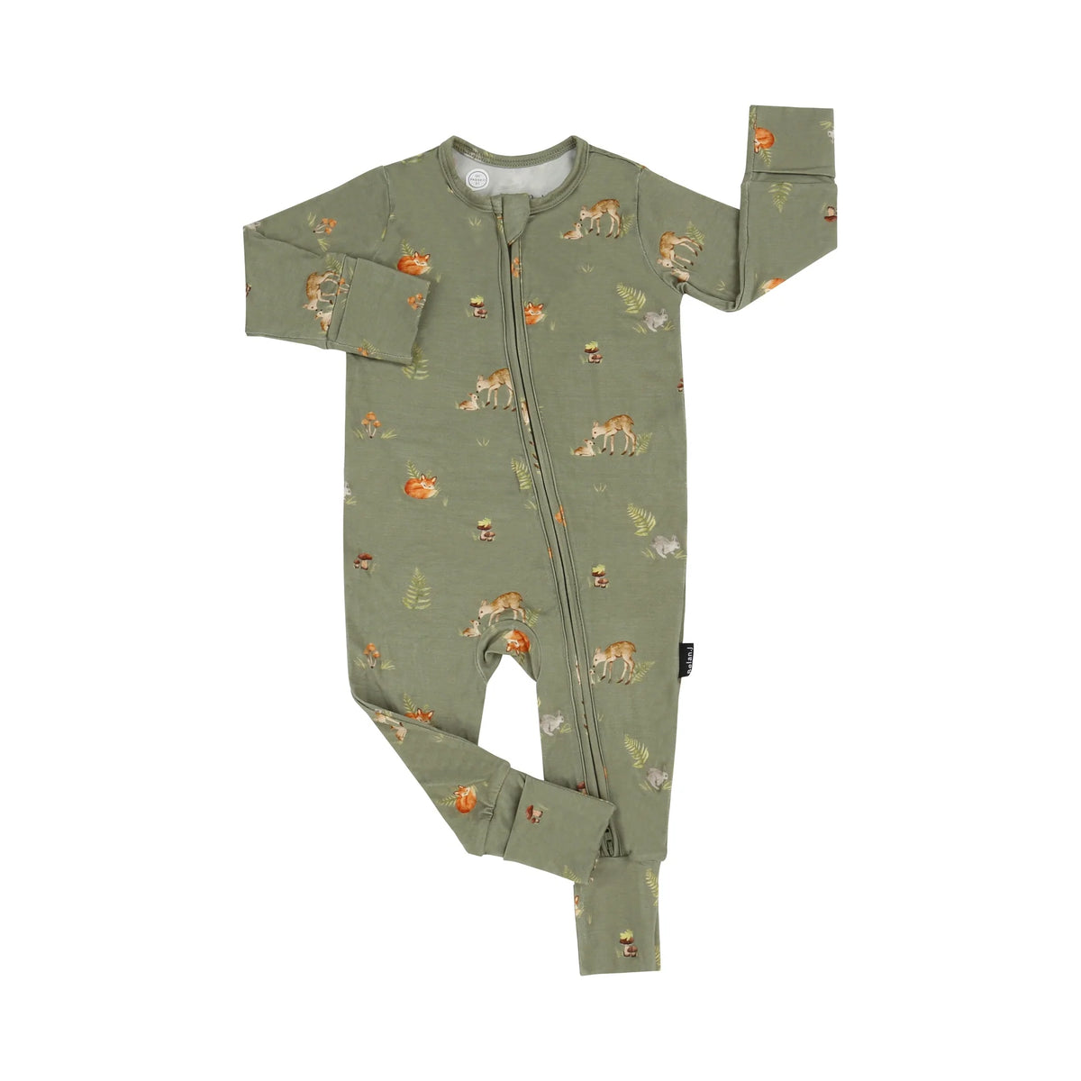 Forest Friends Footless Sleeper With Fold Over Feet-Belan.J