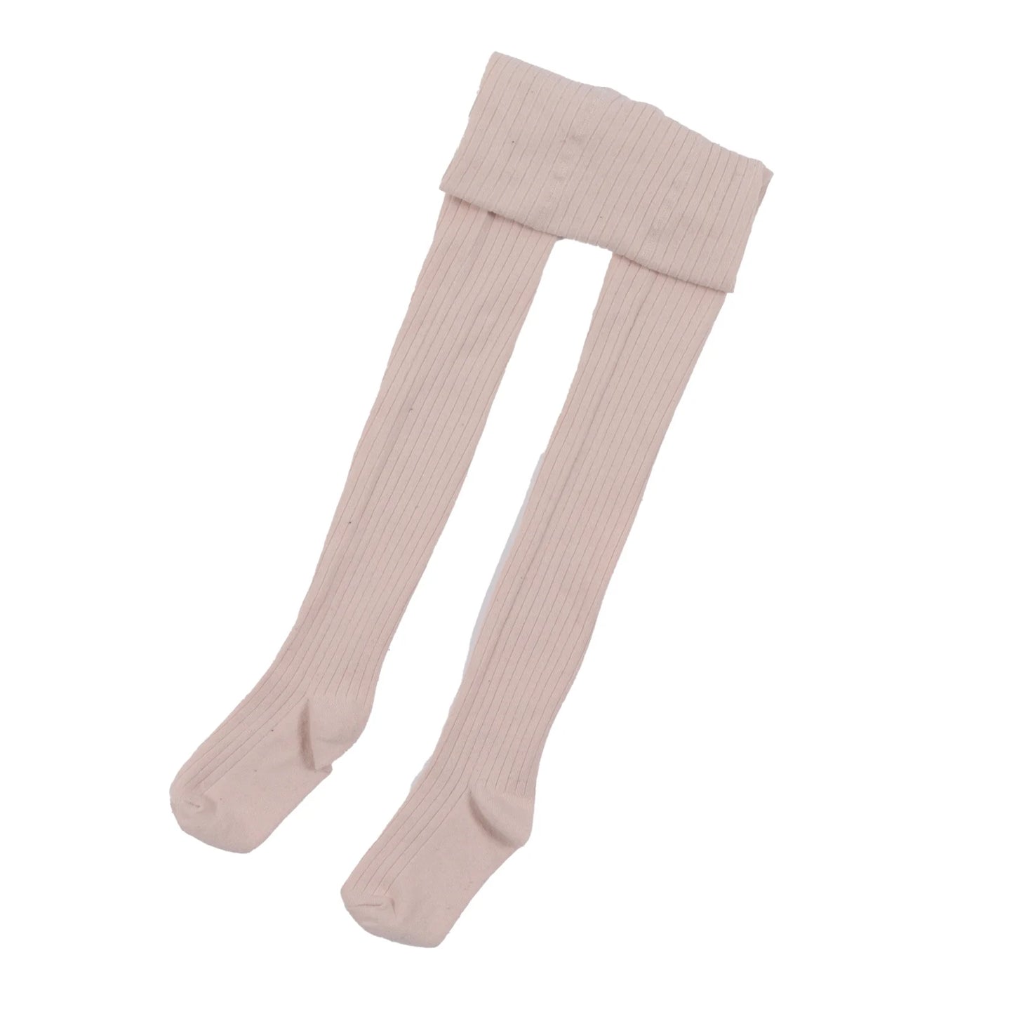 Beige Ribbed Tights-Nano
