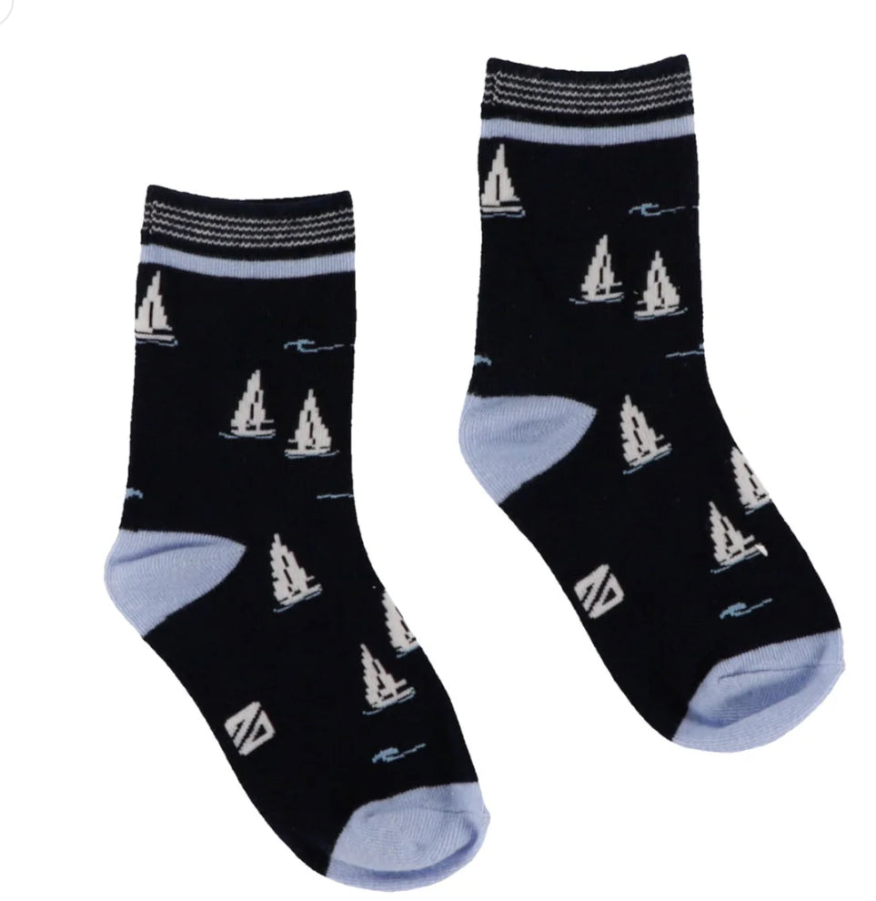 Blue sailboat Socks -Nano