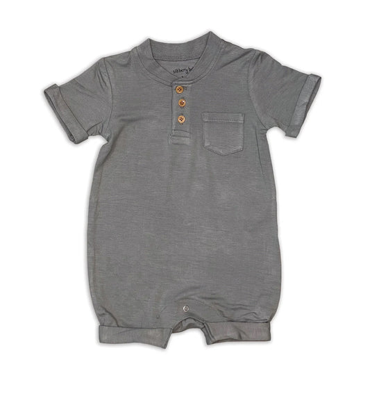 Pigeon Bamboo Romper With Buttons-Silkberry