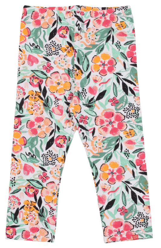 Baby Floral Black/Coral Pants -Nano