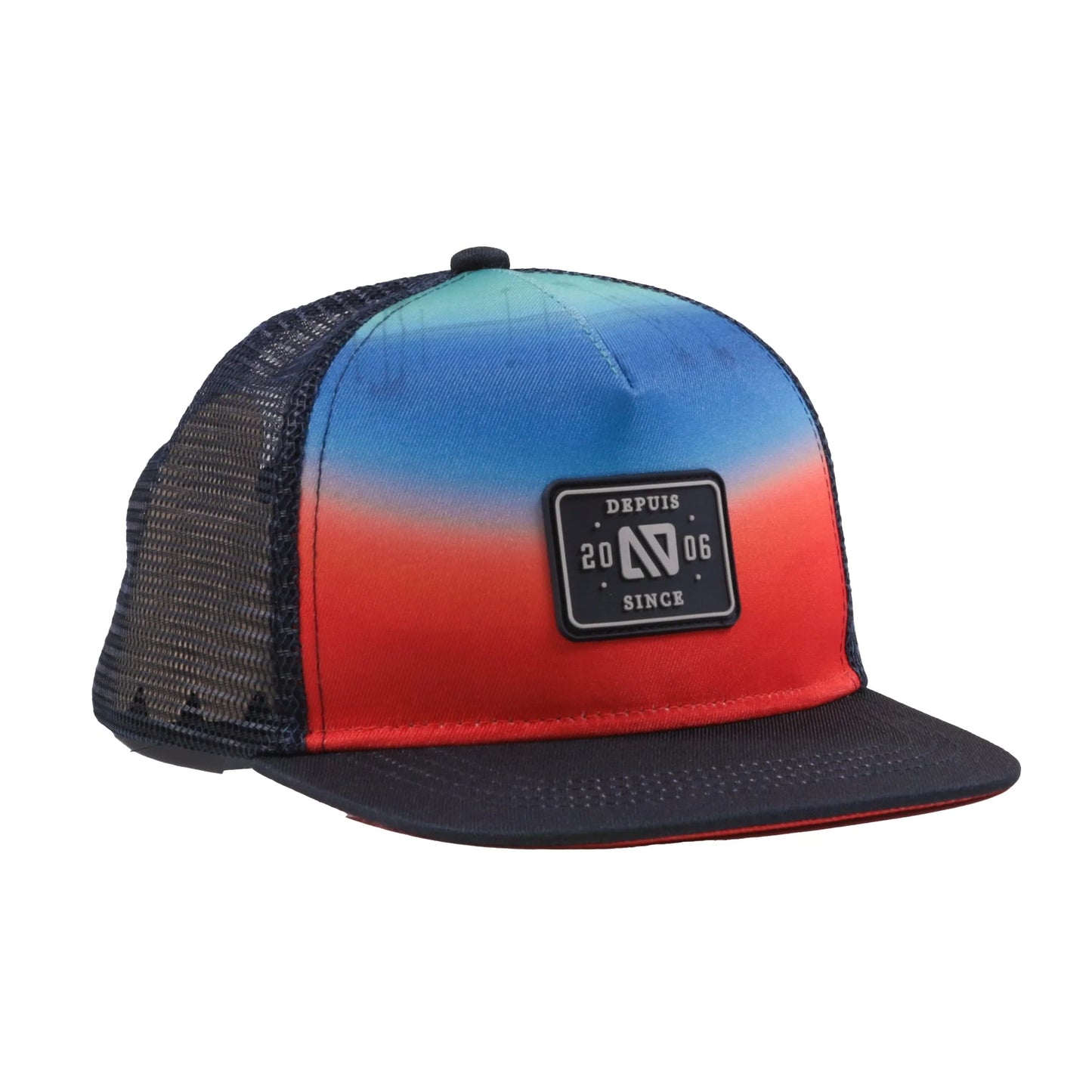 Boys Mesh Cap in Orange and Navy - Nano