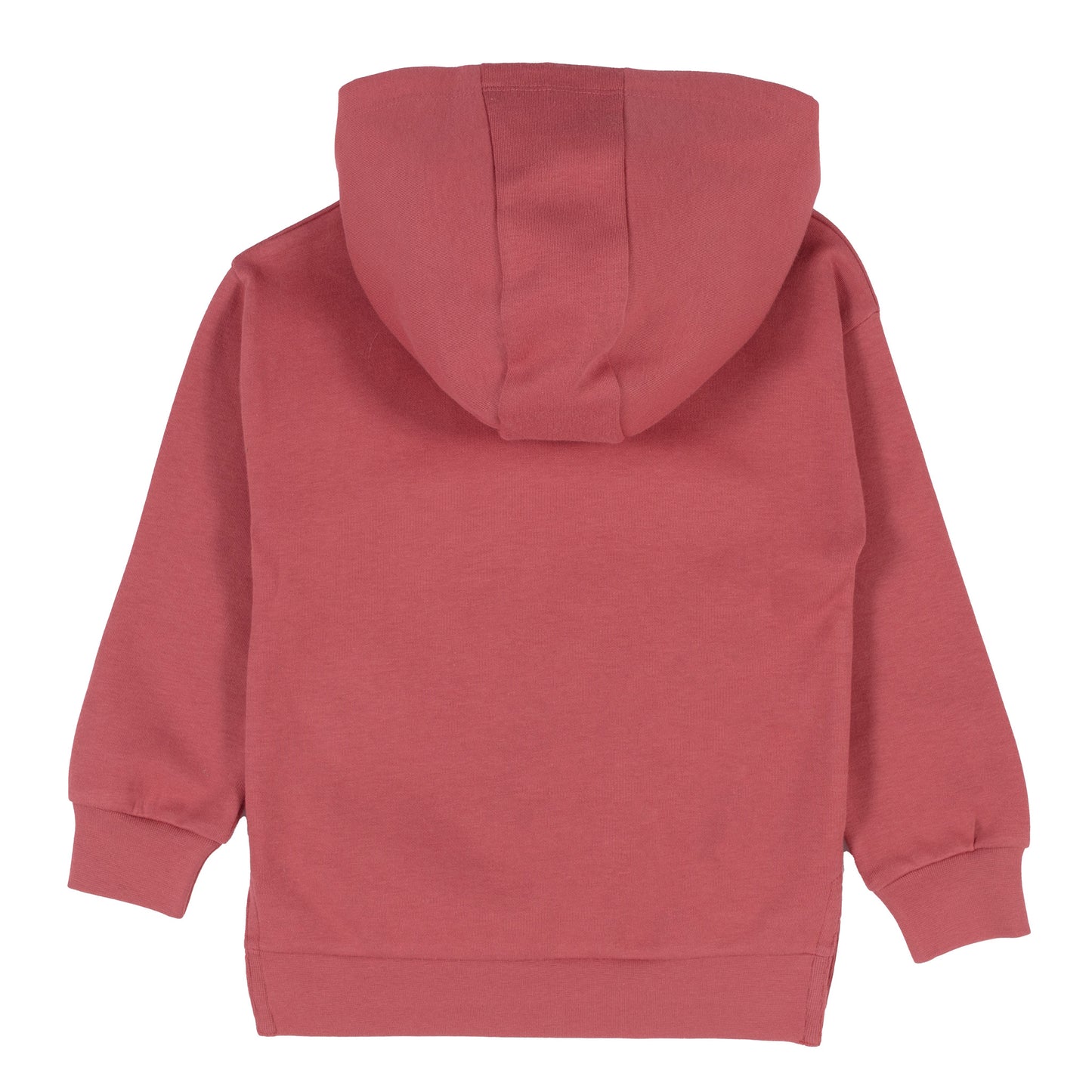 Coral Hooded Sweater with Flower Appliqué -Nano