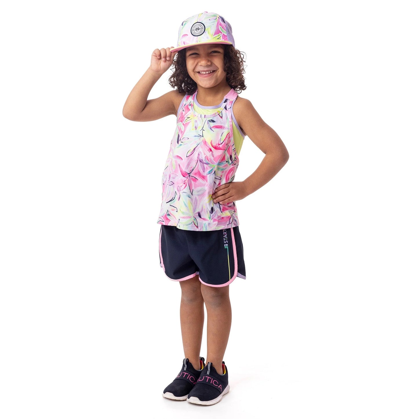 Pink Floral Athletic Tishirt Girls Nano (4)