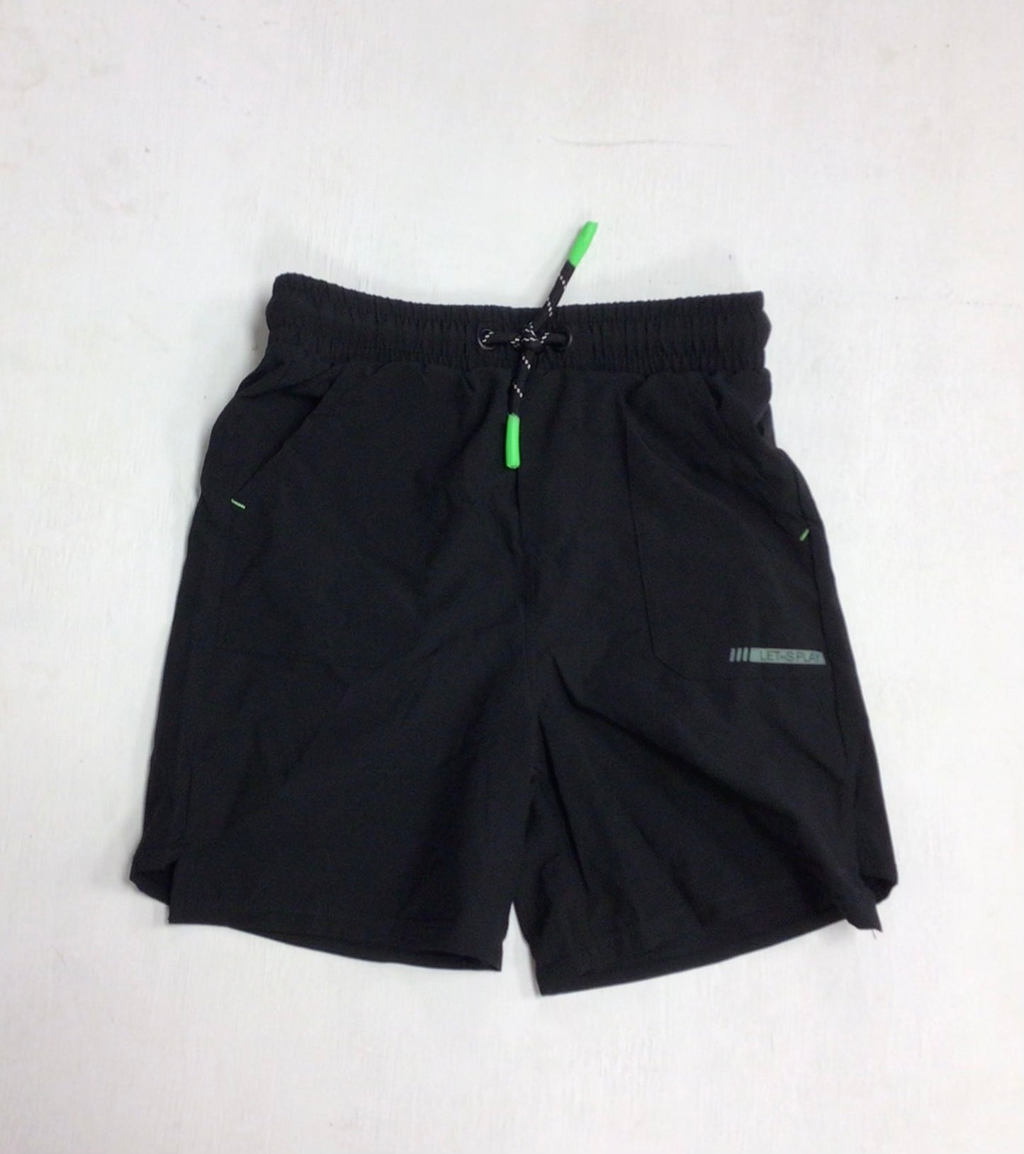 Green Tie Athletic Shorts-Nano